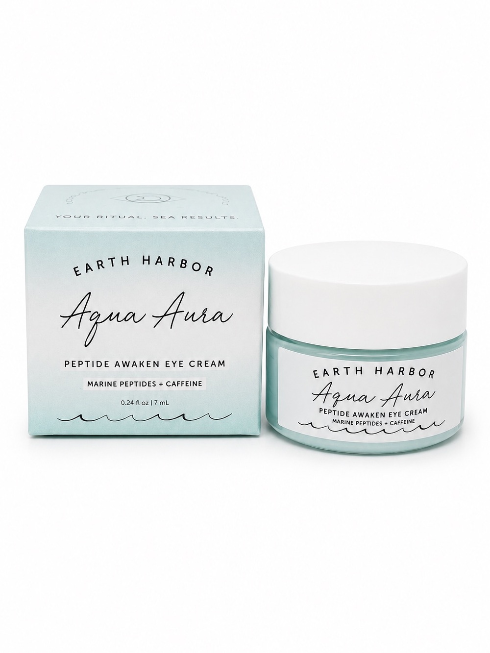 Earth Harbor Aqua Aura Peptide Awaken Eye Cream 0.24 Fl oz 7 ml